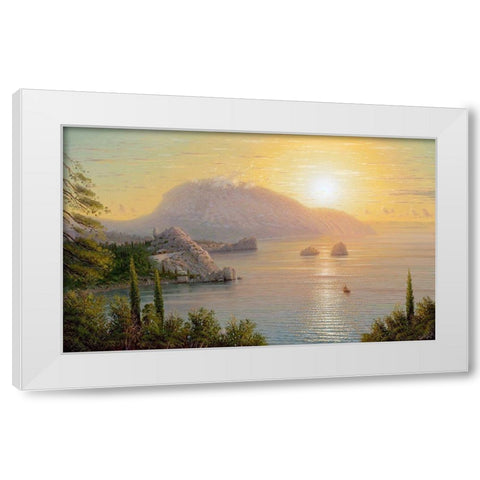 Gursuf White Modern Wood Framed Art Print by Goryachev, Alexander