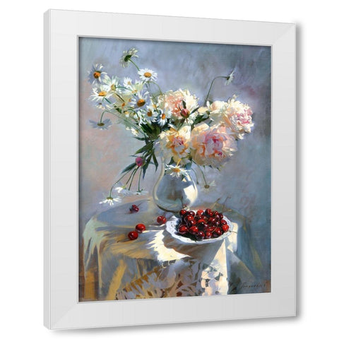 Summer White Modern Wood Framed Art Print by Goryacheva, Svetlana