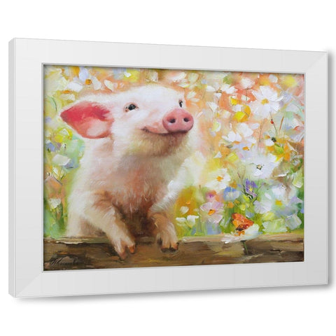 My name is Boris White Modern Wood Framed Art Print by Kotinova, Galina