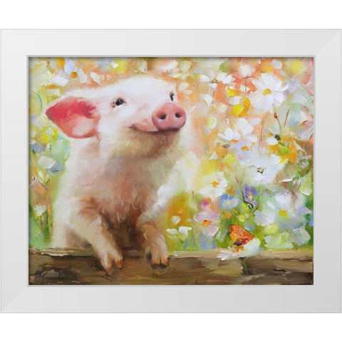 My name is Boris White Modern Wood Framed Art Print by Kotinova, Galina