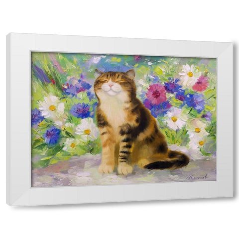 Cottager White Modern Wood Framed Art Print by Kotinova, Galina