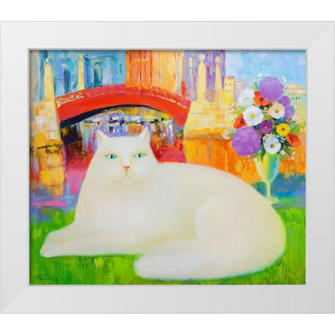 Summer day  White Modern Wood Framed Art Print by Kotinova, Galina