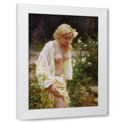 Morning White Modern Wood Framed Art Print by Kovalev, Vladimir