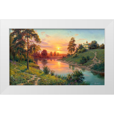 Silence  White Modern Wood Framed Art Print by Prishchepa, Igor