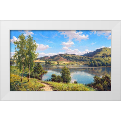 Spaces White Modern Wood Framed Art Print by Prishchepa, Igor