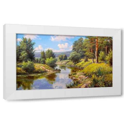 Hot afternoon White Modern Wood Framed Art Print by Prishchepa, Igor