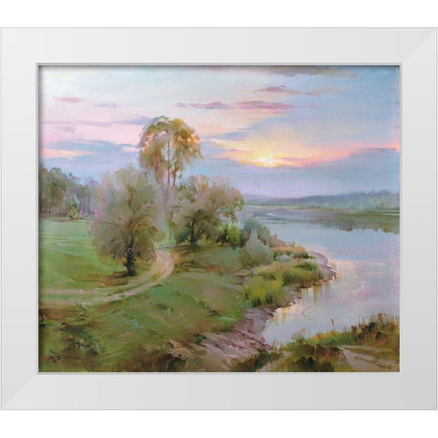 Motherland White Modern Wood Framed Art Print by Romanov, Roman