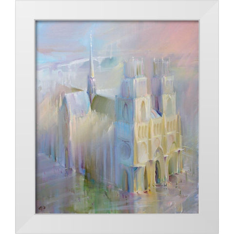 La cathedrale Sainte-Croix (Orleans) White Modern Wood Framed Art Print by Romanov, Roman