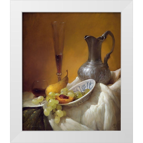 Still-life with a glass White Modern Wood Framed Art Print by Sevryukov, Dmitry