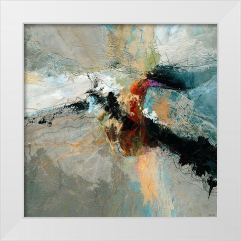 Sculpted III White Modern Wood Framed Art Print by Tienhaara, Michael