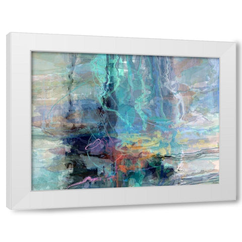 Scatter II White Modern Wood Framed Art Print by Tienhaara, Michael