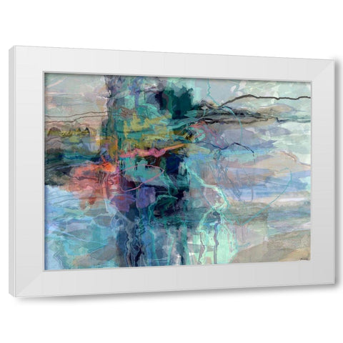 Scatter III White Modern Wood Framed Art Print by Tienhaara, Michael