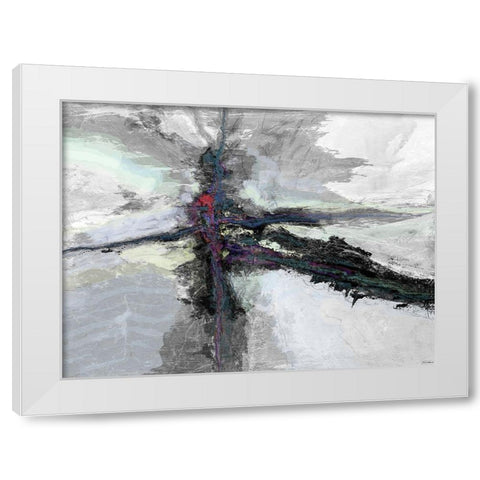 B and W  Color Accents I White Modern Wood Framed Art Print by Tienhaara, Michael