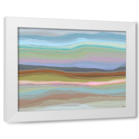 Contours VII White Modern Wood Framed Art Print by Tienhaara, Michael