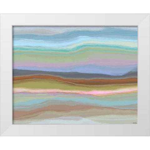 Contours VII White Modern Wood Framed Art Print by Tienhaara, Michael