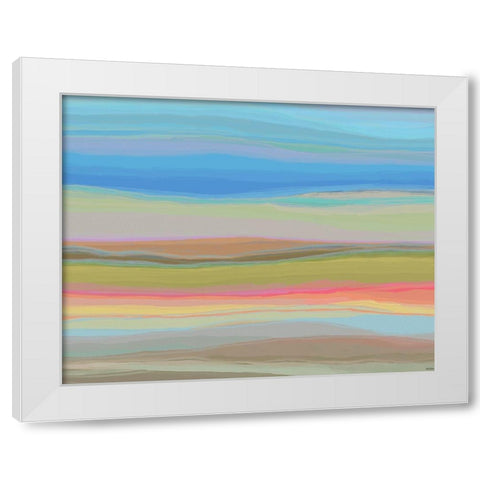 Contours VIII White Modern Wood Framed Art Print by Tienhaara, Michael