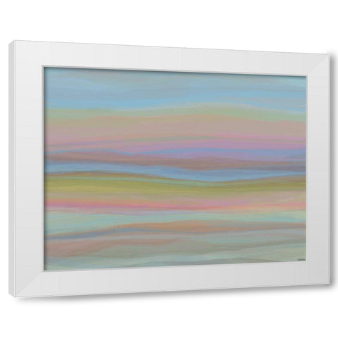 Contours X White Modern Wood Framed Art Print by Tienhaara, Michael