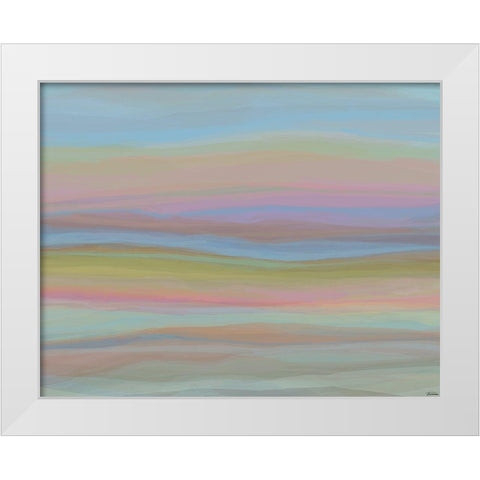 Contours X White Modern Wood Framed Art Print by Tienhaara, Michael