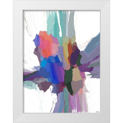 Pulsations III White Modern Wood Framed Art Print by Tienhaara, Michael