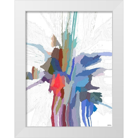 Pulsations IV White Modern Wood Framed Art Print by Tienhaara, Michael
