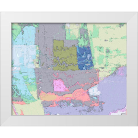 Sherbert I V 1 White Modern Wood Framed Art Print by Tienhaara, Michael