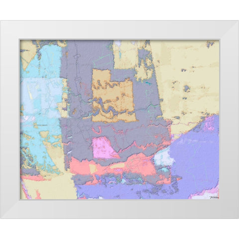 Sherbert I V 3 White Modern Wood Framed Art Print by Tienhaara, Michael