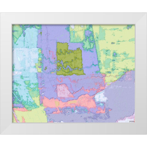 Sherbert I V 5 White Modern Wood Framed Art Print by Tienhaara, Michael