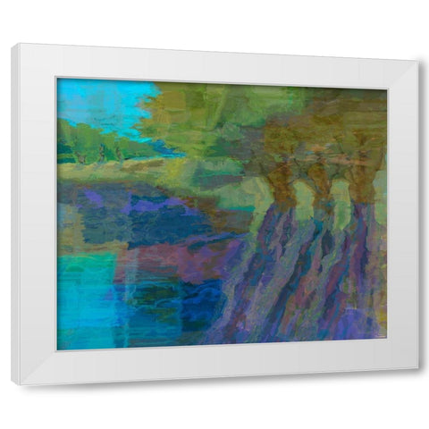 Autumn Song III White Modern Wood Framed Art Print by Tienhaara, Michael