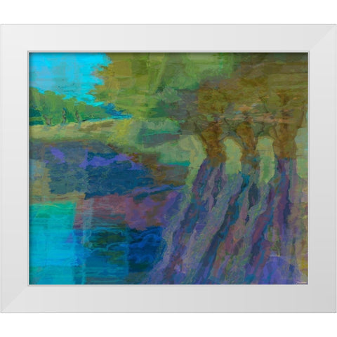 Autumn Song III White Modern Wood Framed Art Print by Tienhaara, Michael