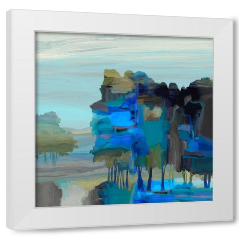Ridge V White Modern Wood Framed Art Print by Tienhaara, Michael