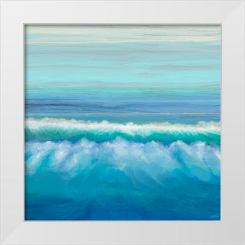 Seascape II White Modern Wood Framed Art Print by Tienhaara, Michael