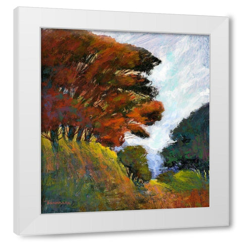 Falls Romance III White Modern Wood Framed Art Print by Tienhaara, Michael