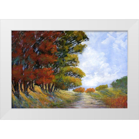 Golden Harmonies I White Modern Wood Framed Art Print by Tienhaara, Michael