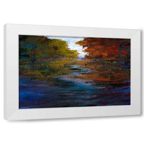 Serene Journey I White Modern Wood Framed Art Print by Tienhaara, Michael