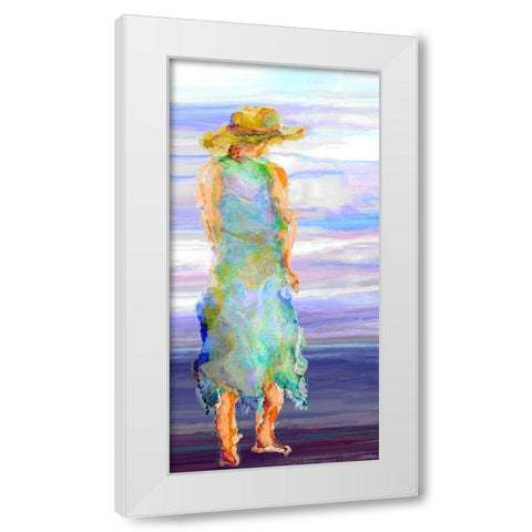 Female Standing II White Modern Wood Framed Art Print by Tienhaara, Michael