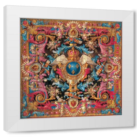 Tapisserie Louis XV White Modern Wood Framed Art Print by Anonymous