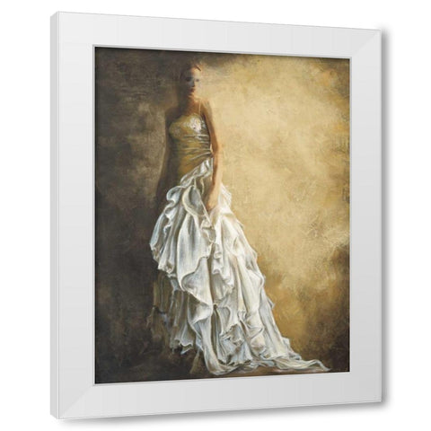 Il vestito bianco White Modern Wood Framed Art Print by Bassetti, Andrea