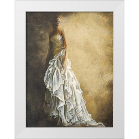 Il vestito bianco White Modern Wood Framed Art Print by Bassetti, Andrea