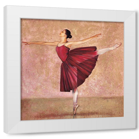 Arabesque White Modern Wood Framed Art Print by Bassetti, Andrea