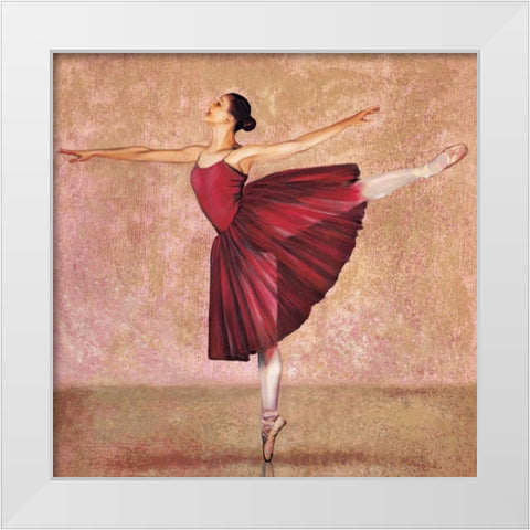 Arabesque White Modern Wood Framed Art Print by Bassetti, Andrea