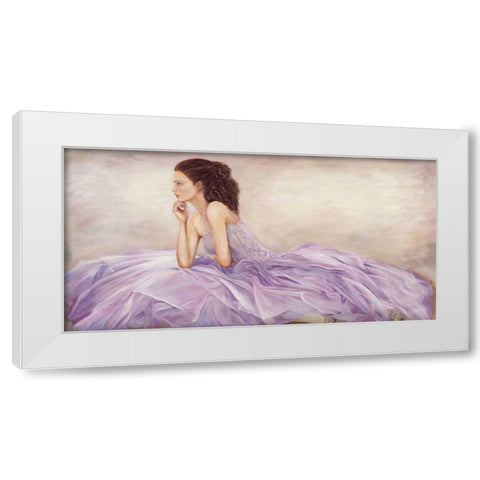 Donna in rosa White Modern Wood Framed Art Print by Bassetti, Andrea
