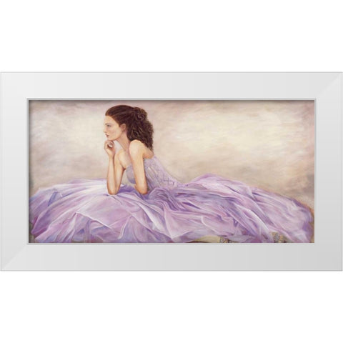 Donna in rosa White Modern Wood Framed Art Print by Bassetti, Andrea