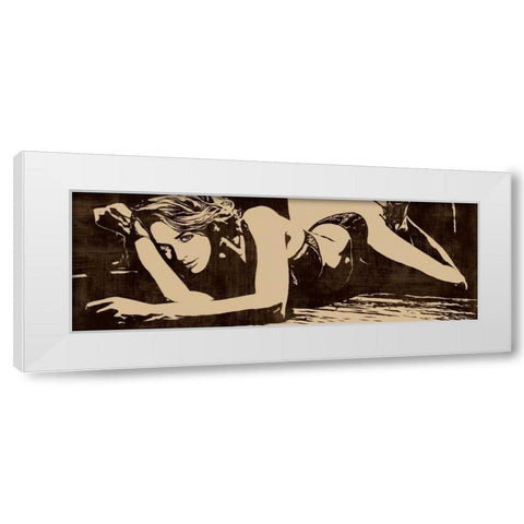 Strike a  Pose White Modern Wood Framed Art Print by Cooper, Andrew