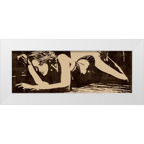 Strike a  Pose White Modern Wood Framed Art Print by Cooper, Andrew