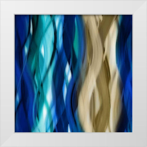 Marvelous Movement White Modern Wood Framed Art Print by Campbell, Annie