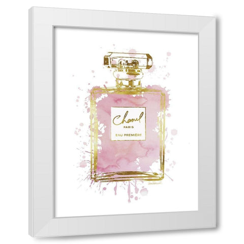 Perfume Bottle Dusty Rose White Modern Wood Framed Art Print by Greenwood, Amanda