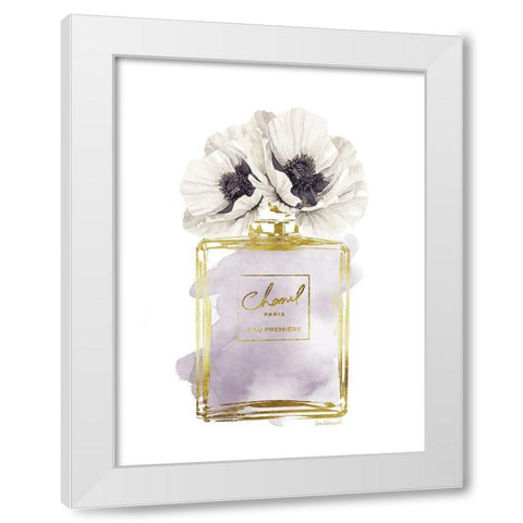 Perfume Bottle Bouquet II White Modern Wood Framed Art Print by Greenwood, Amanda