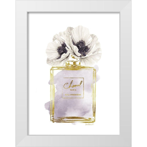 Perfume Bottle Bouquet II White Modern Wood Framed Art Print by Greenwood, Amanda