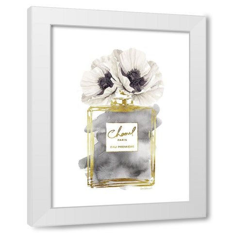 Perfume Bottle Bouquet III White Modern Wood Framed Art Print by Greenwood, Amanda