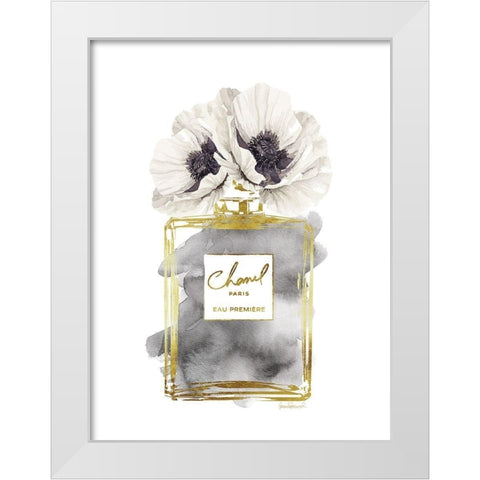 Perfume Bottle Bouquet III White Modern Wood Framed Art Print by Greenwood, Amanda